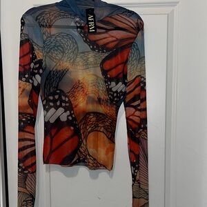 AFRM Women's Colorful Butterfly Long Sleeve Top